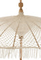 J-Line parasol Macrame - katoen - wit - arge