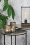 Light & Living ASKJER Tafellamp hout bruin+zwart+glas M