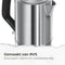 MPM RVS Waterkoker - 1.7 Liter - Automatisch Deksel en Verlichting - Zilver