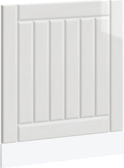 vidaXL - Vaatwaspaneel - Lucca - bewerkt - hout - hoogglans - wit