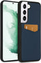 Accezz Samsung Galaxy S22 Plus - Back Cover - Premium Leather Card Slot - Donkerblauw