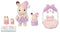 Sylvanian Families 5806 - Slaperige droomset - Marshmallowmouse jongen en baby met badaccessoires