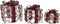 Set decoratieve dozen DKD Home Decor Ziverachtig LED Rotan Purpurine (25 x 25 x 30 cm)