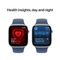 Apple Watch Series 10 - Smartwatch - 46mm - GPS - Aluminium - Sportbandje M/L - Zilver (Blauw)