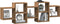 vidaXL - Wandschap - 129x18x42 - cm - bewerkt - hout - artisanaal - eikenkleurig