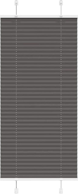 vidaXL - Plissé - rolgordijn - 55x100 - cm - stofbreedte - 54,4 - cm - polyester - zwart