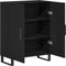 vidaXL - Sideboard - Zwart - Eiken - 69,5x34x90 - cm - Gefabriceerd - Hout