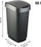 Rotho Twist - Afvalbak 50L - BPA-vrij - zwart/zilver