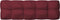 vidaXL - Palletkussen - 120x40x12 - cm - stof - wijnrood
