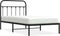 vidaXL - Bedframe - met - hoofdbord - metaal - zwart - 100x190 - cm
