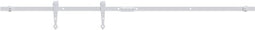 vidaXL - Ophangset - voor - minischuifdeur - 152 - cm - koolstofstaal - wit