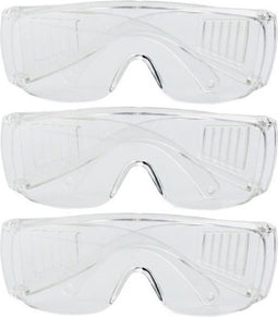 3x Veiligheidsbril/vuurwerkbril voor volwassenen - Beschermbril - Vuurwerkbrillen