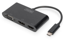 Digitus DA-70859 - USB-C Dockingstation - 3 x video-interfaces HDMI DP VGA - Triple Display Support