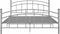vidaXL - Bedframe - metaal - grijs - 180x200 - cm