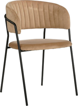 Mica Decorations Moony Eetkamerstoel - Velvet - Beige