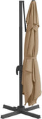 vidaXL - Zweefparasol - met - LED-verlichting - 400x300 - cm - taupe