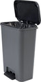 Curver Compatta Prullenbak - 50L - Afvalzakhouder - Grijs/Zwart