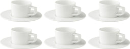 Palmer Kop en schotel White Delight 15 cl - 16 cm Wit 6 stuks