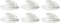 Palmer Kop en schotel White Delight 15 cl - 16 cm Wit 6 stuks