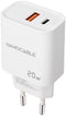Nanocable 10.10.2007 - Wandlader - USB-A QC en USB-C PD - Wit