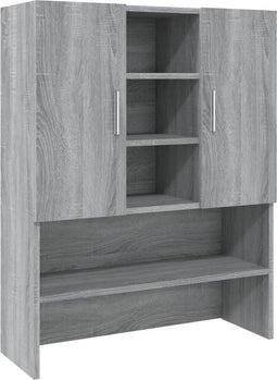 vidaXL - Wasmachinekast - 70,5x25,5x90 - cm - grijs - sonoma - eikenkleurig