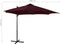 vidaXL - Zweefparasol - met - paal - en - LED-verlichting - 300 - cm - bordeauxrood