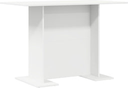 vidaXL - Eettafel - Wit - 110x60x75 - cm - Bewerkt - Hout