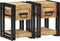 vidaXL - Nachtkastjes - 2 - stuks - 40x40x40 - cm - Massief - Mangohout
