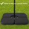Brixy Parasoltegels - Parasolvoet - Vulbaar Tot 80kg - 50x50cm - 4 Stuks - Parasoltegels Voor