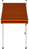 vidaXL - Luifel - handmatig - uittrekbaar - 100 - cm - oranje - en - bruin