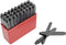 Brüder Mannesmann M 243-B-3 27-delig Slagletterset Lettergrootte: 3 mm