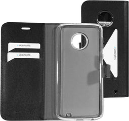 Mobiparts Motorola Moto G6 Plus - Classic Wallet Case - Ruimte voor pasjes - Zwart