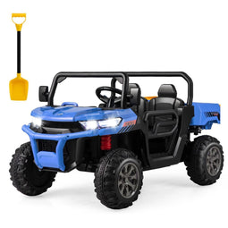 Coast Elektrische Kindertractor - Kiepbak 12V - 2 Zitplaatsen - Blauw - 119 x 68 x 65 cm