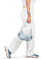 POSH by Poelman GIGI - Dames sneakers - Vetersluiting chunky zool 3,5 cm - Licht denim