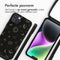 iMoshion Hoesje Geschikt voor iPhone 14 Plus Hoesje Met Koord - iMoshion Siliconen design hoesje met koord - Zwart / Sky Black