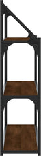 vidaXL - Wandrek - 3-laags - 80x21x78,5 - cm - bewerkt - hout - bruin - eikenkleur