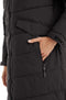 Kow 62 Wmn Qltd Ct dames Winterjas/mantel in dons-look met capuchon