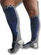 Sandside Compressiekousen - Sport Compressie Sokken - Ondersteuning en Comfort - Donkerblauw (2 Paar)