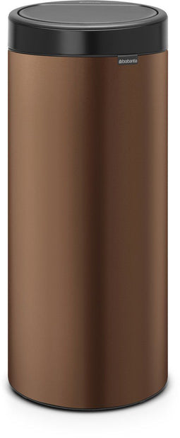 Brabantia Touch Bin - Prullenbak - 30 liter - Warm Bronze/Matt Black deksel
