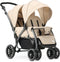 Deryan Elena - Luxe dubbele buggy - Compact en lichtgewicht - Nougat