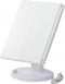 Spiegel met LED verlichting - make-up spiegel - wit - 2x vergroting - 3x vergroting