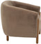 Leunstoel Natuurlijk Taupe Rubberwood Foam Weefsel 87 x 80 x 81 cm