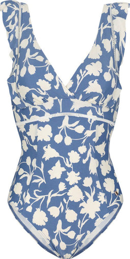 Beachlife Flower Fest - Ruches badpak - Ingebouwd topje mesh - Maat 75D