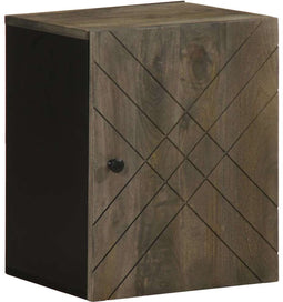 vidaXL - Badkamerkast - wandgemonteerd - 38x33x48 - cm - massief - mangohout - zwart