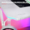 Trust GXT 709W Luminus Gaming Bureau - RGB Verlichting - Bekerhouder - Headset houder - Wit