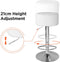 Elegante Barkrukken met Witte Zitting en Verstelbare Hoogte - Keukenstoel - Set van Twéé