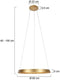 Steinhauer Ringlux 3692GO - Hanglamp - LED ring Ø60 cm 4000 lumen - Goud