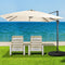 Coast Cantilever Patio Parasol - 300 x 300 cm - 3 Kantel Instellingen - 360° Rotatie - Beige
