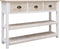 vidaXL - Dressoir - 108x30x76 - cm - massief - paulowniahout - wit - en - rbuin