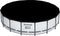 Bestway 58039 - Afdekzeil rond ø549 cm - Houdt vuil en bladeren tegen - Zwart